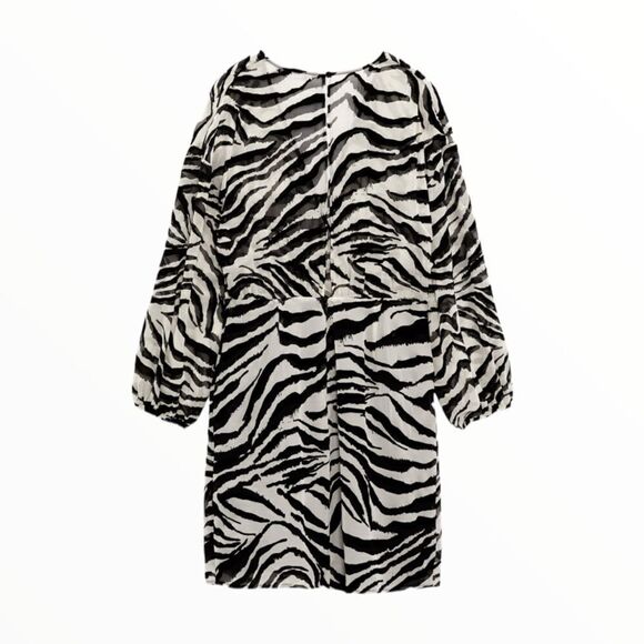 ZARA | Zebra | ANIMAL PRINT MINI DRESS - Picture 2 of 11